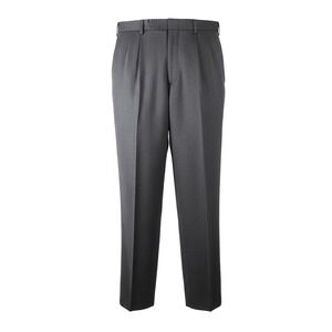 Dockers Mens 33x30 Pleated Dress Pants Polyester Rayon Gray Cuffed Office Formal